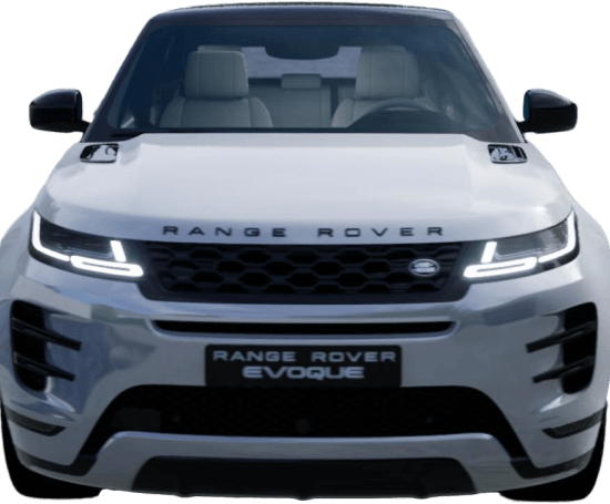 White Range Rover Evoque R-Dynamic 2020 front side